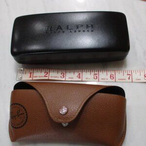 2 eyeglass cases Ray Ban and Ralph Lauren